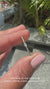 Marquise cut band with prong set diamonds for elegant style.
