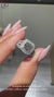Multi row pave setting ring crafted to highlight the center round lab grown diamond.
