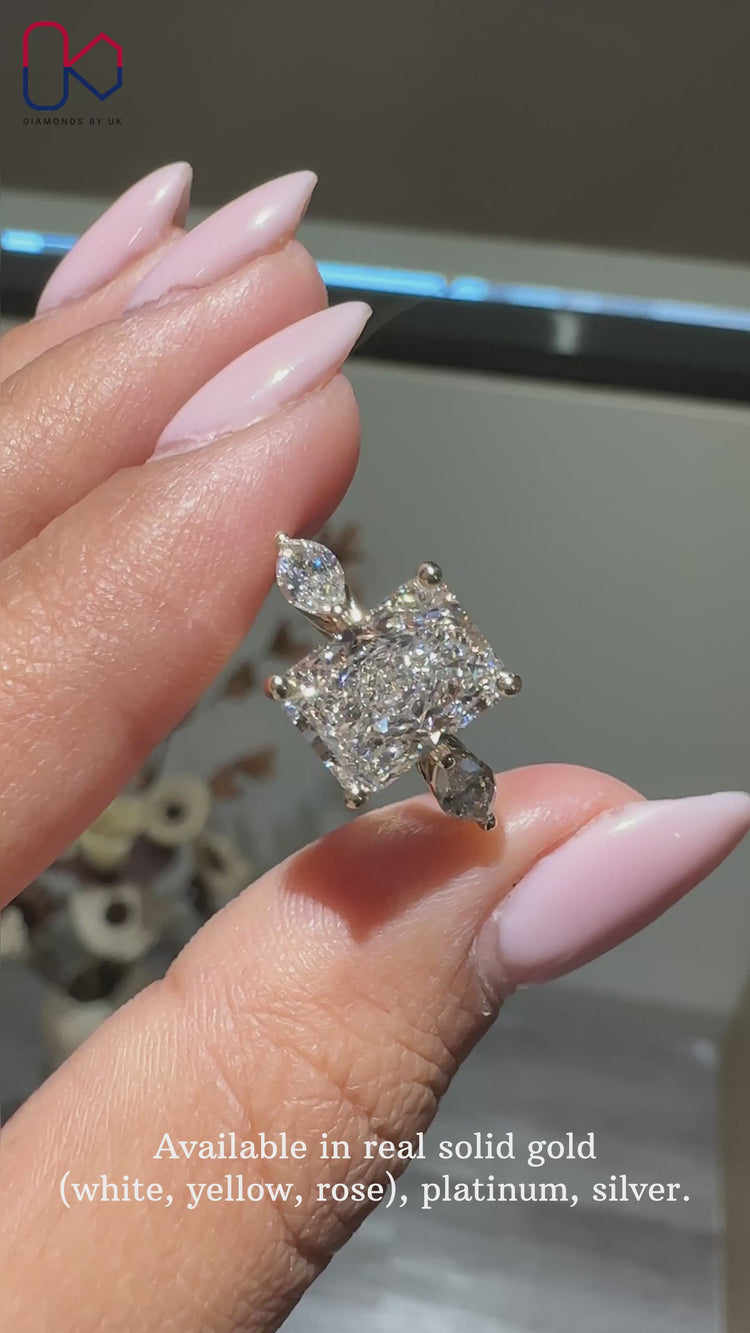 3 stone ring in a stunning prong setting.
