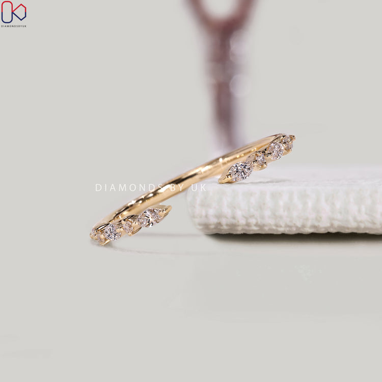 round diamond wedding band 