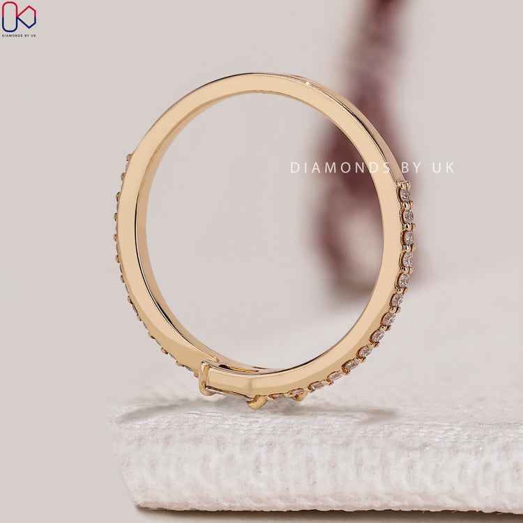 Baguette And Round Diamond Band in Bypass Setting