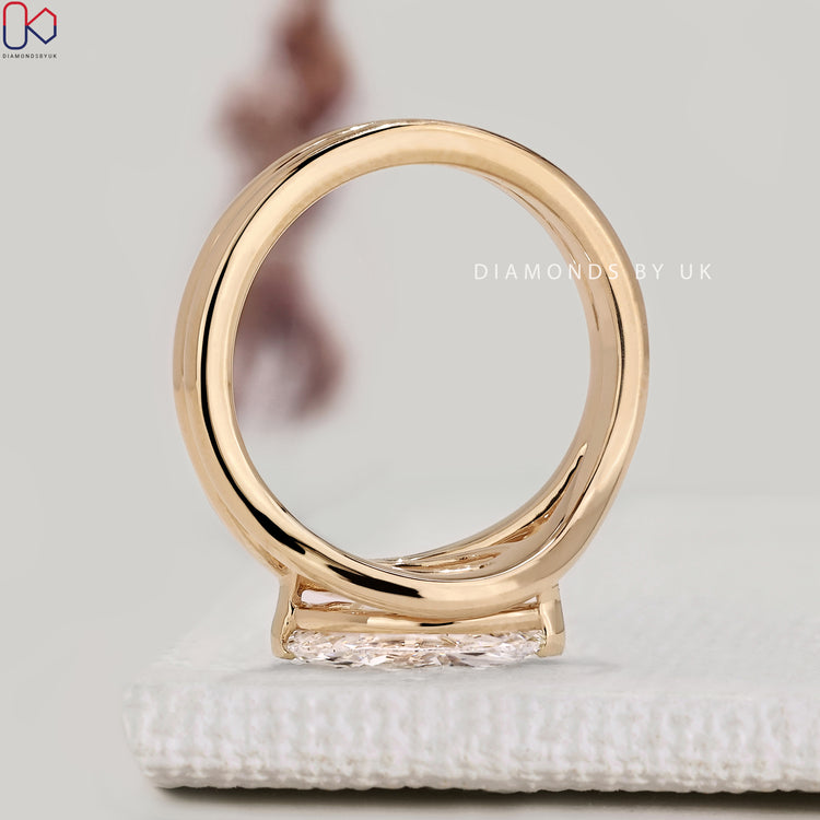 IGI certified marquise diamond solitaire ring