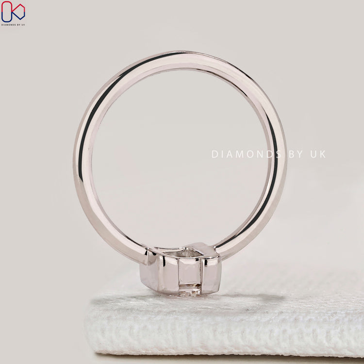 IGI Certified emerald cut solitaire diamond ring.
