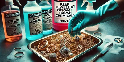 Keep Jewellery Away from Harsh Chemicals Keep Jewellery Away from Harsh Chemicals image
